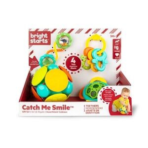 NWT bright starts catch me smile 4 pc set teether toy